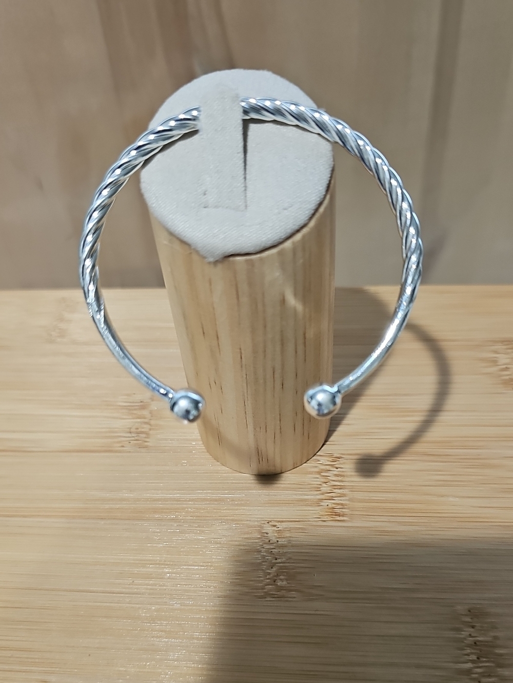 Sterling Silver Twisted Open Cuff Bracelet - Silver